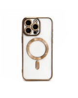  iLike Apple iPhone 15 Pro Max Electroplate TPU Case with MagSafe Transparent Gold 