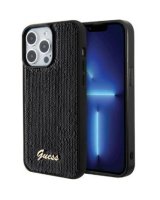  Guess Apple iPhone 15 Pro HC SEQUIN SCRIPT METAL Black 