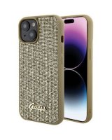  Guess Apple iPhone 15 HC PU DISCO SCRIPT METAL Gold 