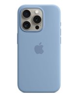  Apple - iPhone 15 Pro Max Silicone Case with MagSafe - Winter Blue 