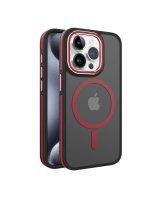  iLike Apple iPhone 15 Pro Max DUAL METAL FRAME MAGSAFE CASE Red 