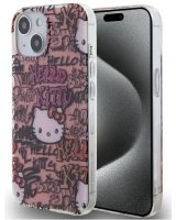  Hello Kitty Apple iPhone 15 6.1 hardcase IML Tags Graffiti Pink 
