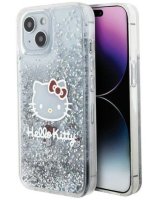  Hello Kitty Apple iPhone 15 6.1 hardcase Liquid Glitter Charms Kitty Hea Transparent Silver 
