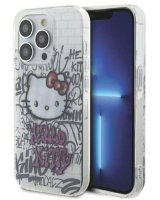  Hello Kitty Apple iPhone 15 Pro Max 6.7 hardcase IML Kitty On Bricks Graffiti White 