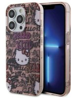  Hello Kitty Apple iPhone 15 Pro Max 6.7 hardcase IML Tags Graffiti Pink 
