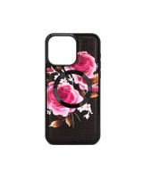  Evelatus Apple iPhone 14 Pro Leather Case Zipper Design Flower Black 