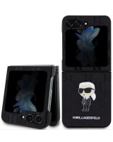  Karl Lagerfeld Samsung Galaxy Z Flip 5 PU Saffiano Monogram Ikonik NFT Case Black 