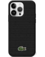  Lacoste Apple iPhone 15 Pro Max HC MAGSAFE ICONIC PETIT PIQUE PU WOVEN LOGO Black 