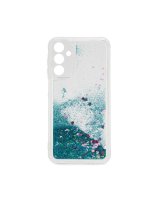  iLike Samsung Galaxy A15 Silicone Case Water Glitter Blue 