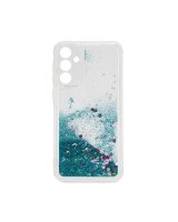  iLike Samsung Galaxy A35 Silicone Case Water Glitter Blue 