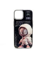  iLike Apple iPhone 15 PC Silicone Case Spider Sense Black Silver 
