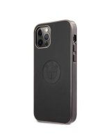  BMW Apple iPhone 12/12 Pro 6.1' Signature Leather Embossed Logo Hard Case Black 