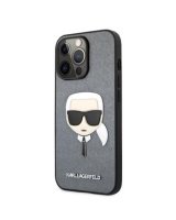  Karl Lagerfeld Apple iPhone 13 Pro Max Saffiano Head Case Silver 