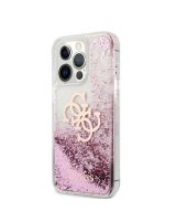  Guess Apple iPhone 13 Pro Liquid Glitter Pink Case Transparent 