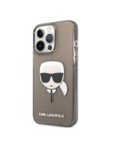  Karl Lagerfeld iPhone 13 Pro TPU Full Glitter Head Case Black 