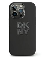  DKNY Apple iPhone 15 hardcase Liquid Silicone Metal Logo Black 
