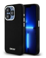  DKNY Apple iPhone 15 Pro 6.1 hardcase Liquid Silicone Small Metal Logo MagSafe Black 
