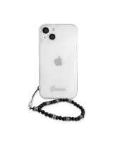  Guess Apple iPhone 13 PC Script and Black Pearls Case Transparent 