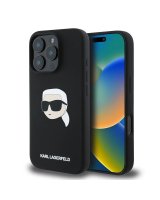  Karl Lagerfeld Apple iPhone 16 Pro hardcase Silicone Karl Head Print MagSafe Black 