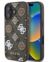  Guess Apple iPhone 16 PU 4G Peony MagSafe Case Brown 