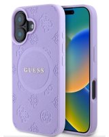  Guess Apple iPhone 16 Saffiano Peony Stamp MagSafe Case Purple 