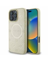  Guess Apple iPhone 16 Pro Max Saffiano Peony Stamp MagSafe Case Gold 
