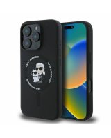  Karl Lagerfeld Apple iPhone 16 Pro Liquid Silicone Karl and Choupette MagSafe Case Black 