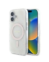  Guess Apple iPhone 16 hardcase IML 4G Background MagSafe White 
