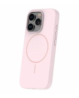  iLike Apple iPhone 16 Pro Soft Touch Silicone case With Magnetic Light Pink 