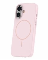  iLike Apple iPhone 16 Soft Touch Silicone case With Magnetic Light Pink 
