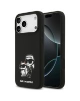  Karl Lagerfeld Apple KARL LAGERFELD case for IPHONE 17 Pro Max compatible with MagSafe KLHMP17XSKCGRGOK (Silicone W/ K&C Sketch&Logo) black 