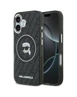  Karl Lagerfeld Apple iPhone 17 Silicone case with Magsafe KL Head Logo Black 
