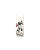  Karl Lagerfeld Apple iPhone 17 Air Silicone case with MagSafe Liquid Glitter Choupette Logo Transparent 