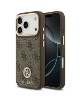  Guess Apple iPhone 17 Pro Silicone Case with MagSafe Strass Logo Brown 