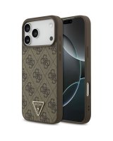  Guess Apple iPhone 17 Pro Max PU Leather case with MagSafe Triangle Strass Brown 