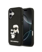  Karl Lagerfeld Apple iPhone 17 3D Rubber Karl and Choupette Case Black 