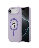  Karl Lagerfeld Apple iPhone Air Liquid Silicone Karl and Choupette MagSafe Case Purple 