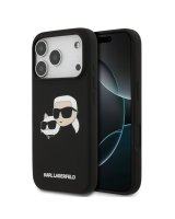  Karl Lagerfeld Apple iPhone 17 Pro Liquid Silicone Double Heads MagSafe Case Black 