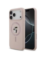  Karl Lagerfeld Apple iPhone 17 Pro Max Liquid Silicone Karl and Choupette MagSafe Case Pink 