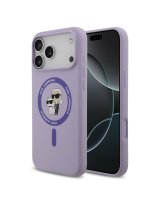  Karl Lagerfeld Apple iPhone 17 Pro Max Liquid Silicone Karl and Choupette MagSafe Case Purple 