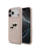  Karl Lagerfeld Apple iPhone 17 Pro Max Liquid Silicone Double Heads MagSafe Case Pink 
