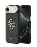  Guess Apple iPhone Air Guess PU Leather 4G Metal Logo Gold Frame Case Black 