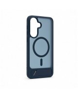  Evelatus Samsung Galaxy A57 Rubber Coated MagSafe With Stand Case Navy Blue 