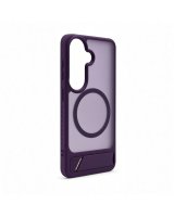  Evelatus Samsung Galaxy S26 Rubber Coated MagSafe With Stand Case Purple 
