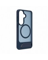  Evelatus Samsung Galaxy S26 Rubber Coated MagSafe With Stand Case Navy Blue 