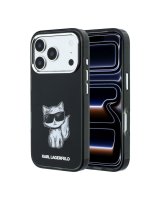 Karl Lagerfeld Apple iPhone 18 Pro HC MagSafe IML Choupette Body Sketch Print Black 