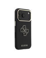  Guess Apple iPhone 18 Pro SW Grained PU & Big Resin Logo Black 