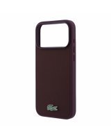  Lacoste PVC Iconic Petit Pique Metal Logo MagSafe Case for iPhone 18 Pro Max/17 Pro Max Burgundy 