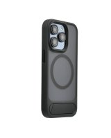  Evelatus Apple iPhone 13 / 14 Rubber Coated MagSafe With Stand Case Black 