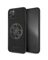  Guess Guess GUHCN65LS4GBK iPhone 11 Pro Max black / black hard case Silicone 4G Tone On Tone 